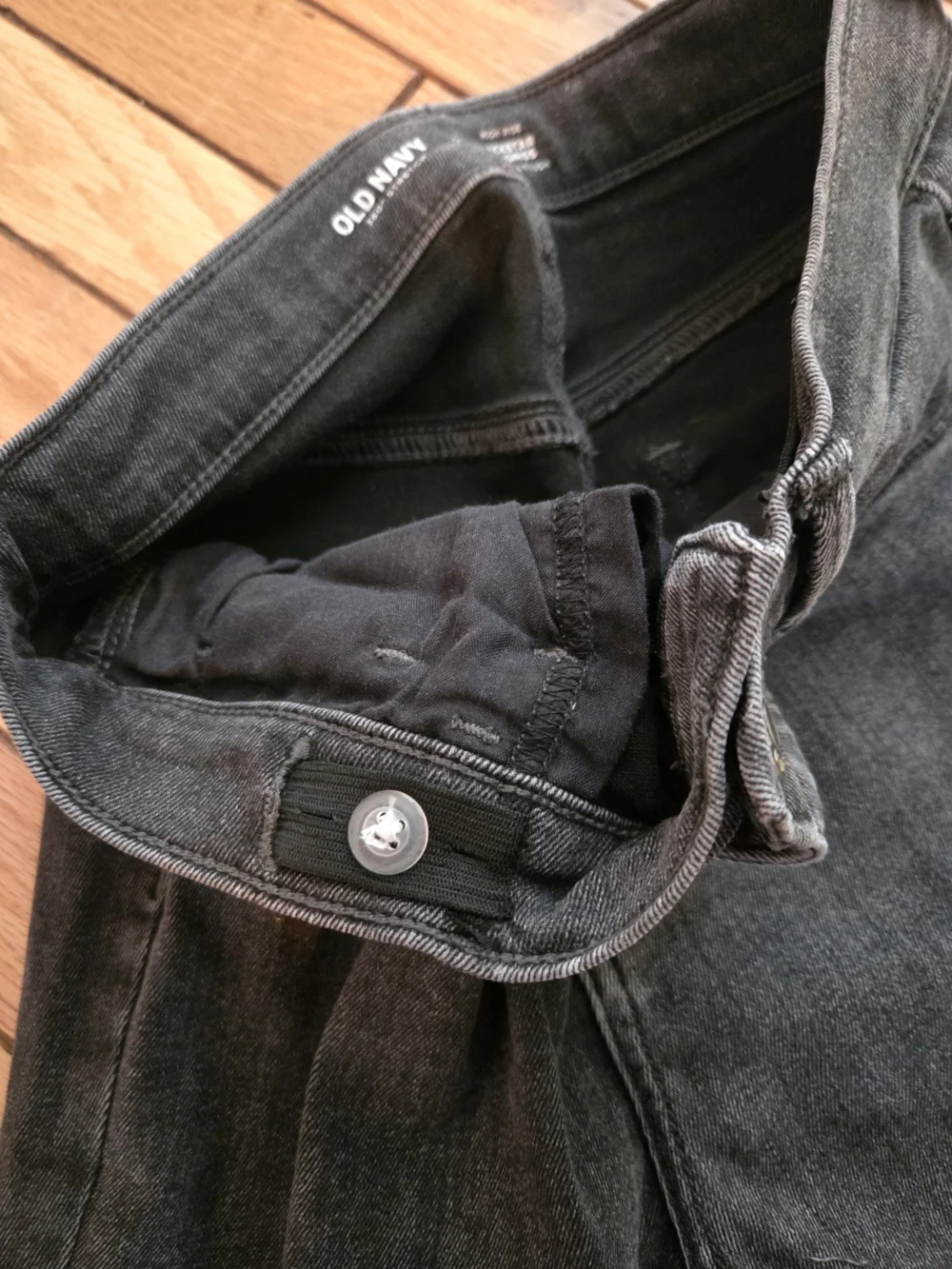 Old Navy Girls- Dark Black Rockstar Skinny Ripped Jeans